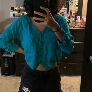 Teal blouse